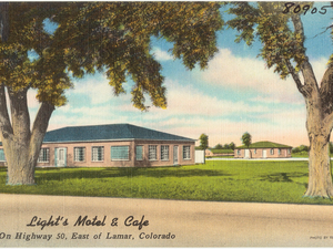 Light's Motel & Cafe on Highway 50, east of Lamar, Colorado