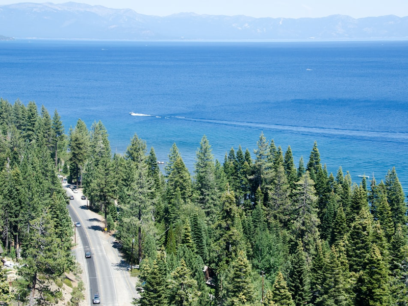 Lake  and a Road