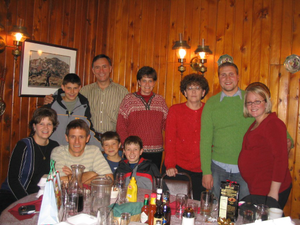Judge Iroz and Sixth Judicial District Court Staff with Families Enjoying Excellent Basque Dinner at the Martin Hotel, Winnemucca, Nevada.