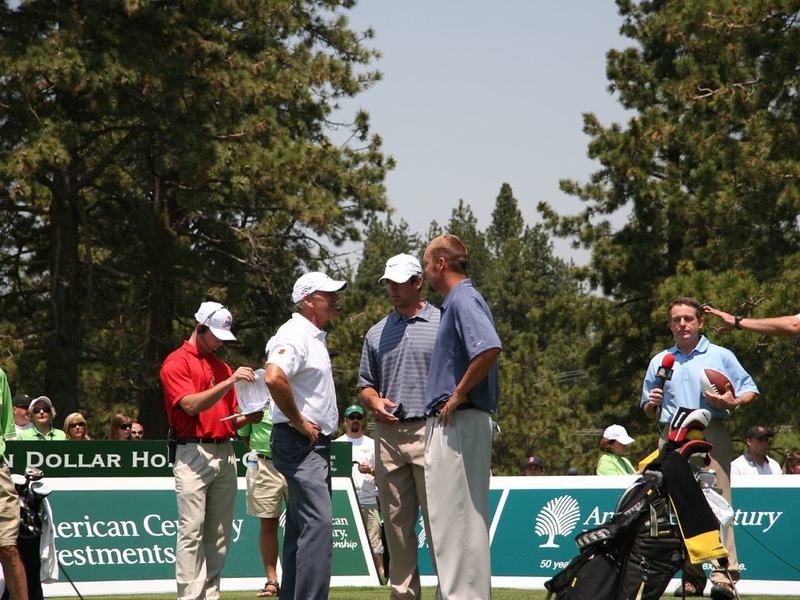 Ben Roethlisberger, Dale Jarrett, Aaron Rogers, American Century Championship