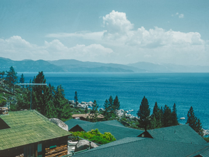 Lake Tahoe seen from Cal-Neva Lodge, Crystal Bay. 1961