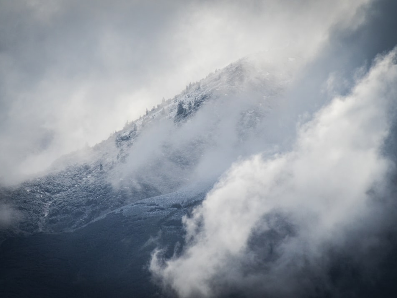 Mountains and clouds
