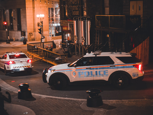 police cars on a street