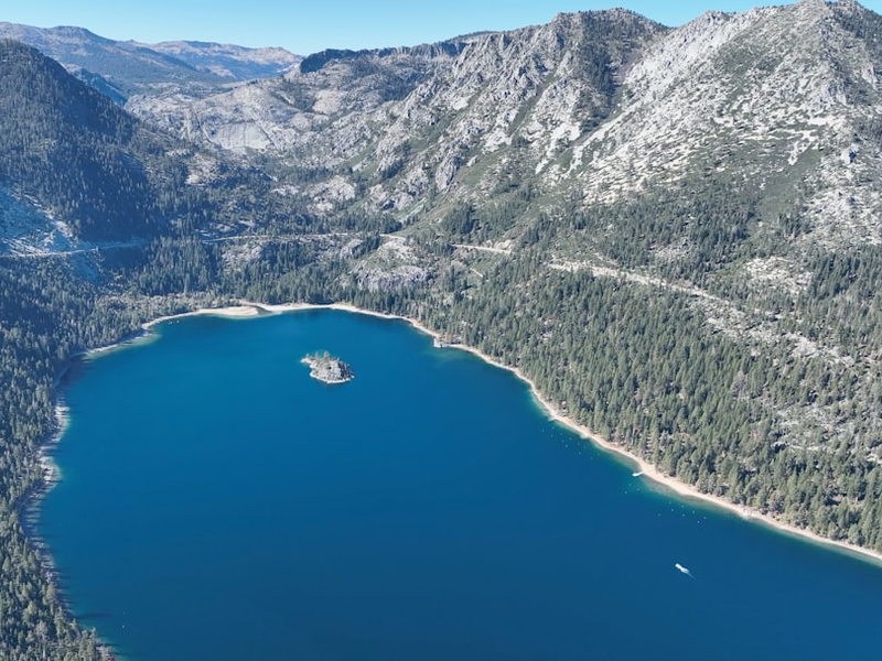 Emerald Bay, Lake Tahoe California. DJI Mavic 3 with Hasselblad 4K