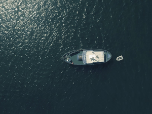 aerial photography of sailing boat in water