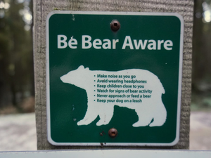 Be Bear Aware sign