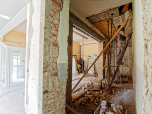I entered once in one building that is renovating and I noticed the contrast between renovated part of the building and the part that is not finished yet. And there it is: two different worlds on one place.