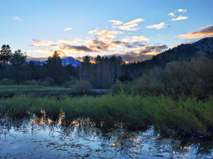 Sunset from the Lake Tahoe Golf Course.