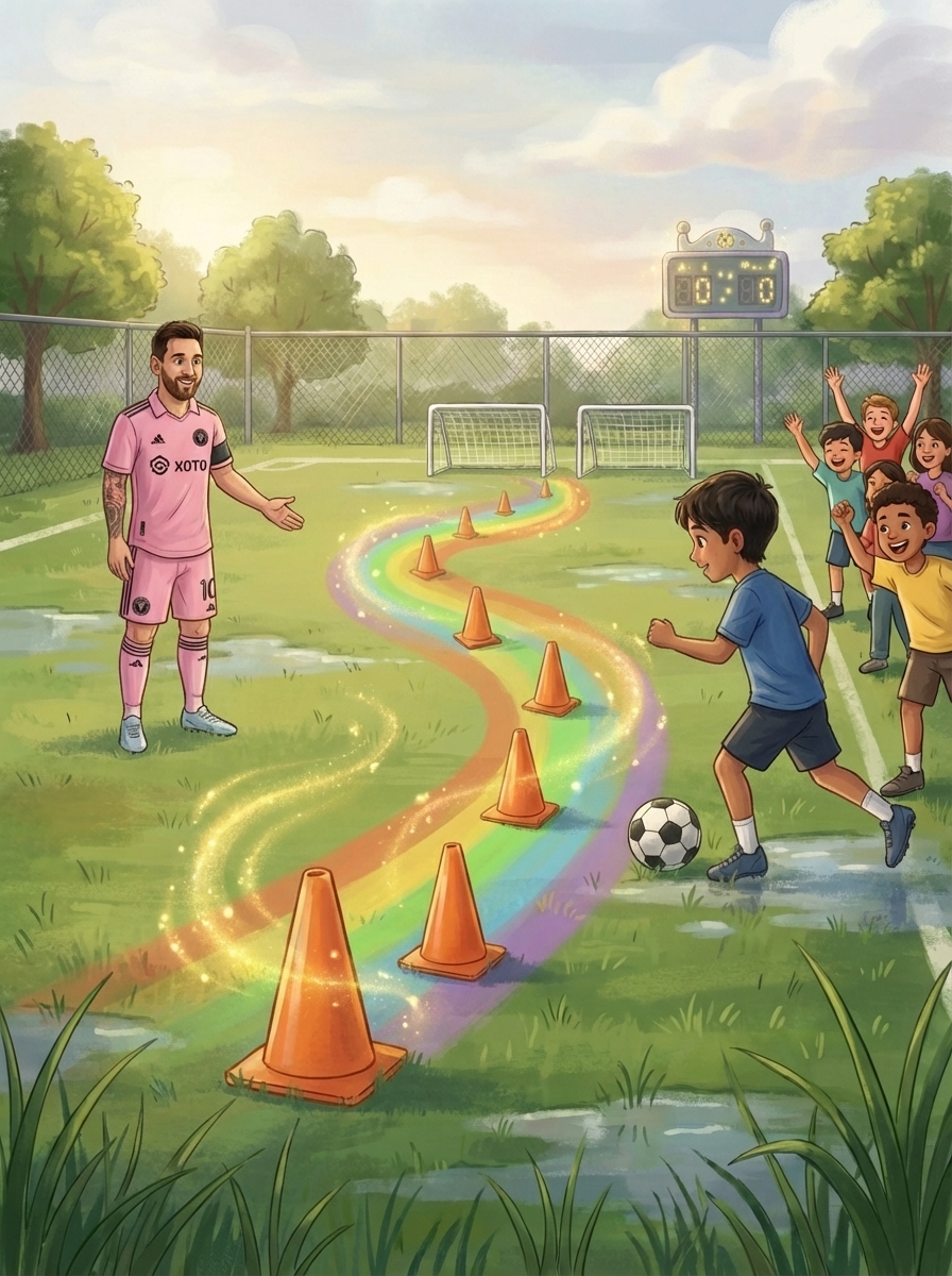 Theo and Messi's Whistling Cones