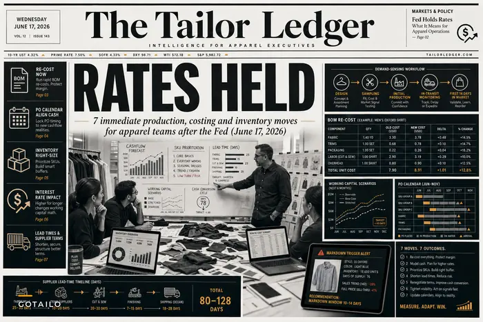After the Fed Held Rates: 7 Production, Costing and Inventory Moves Apparel Teams Should Make Now