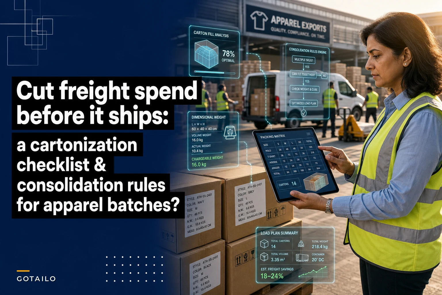 Cut freight spend before it ships: a cartonization checklist and consolidation rules for apparel batches