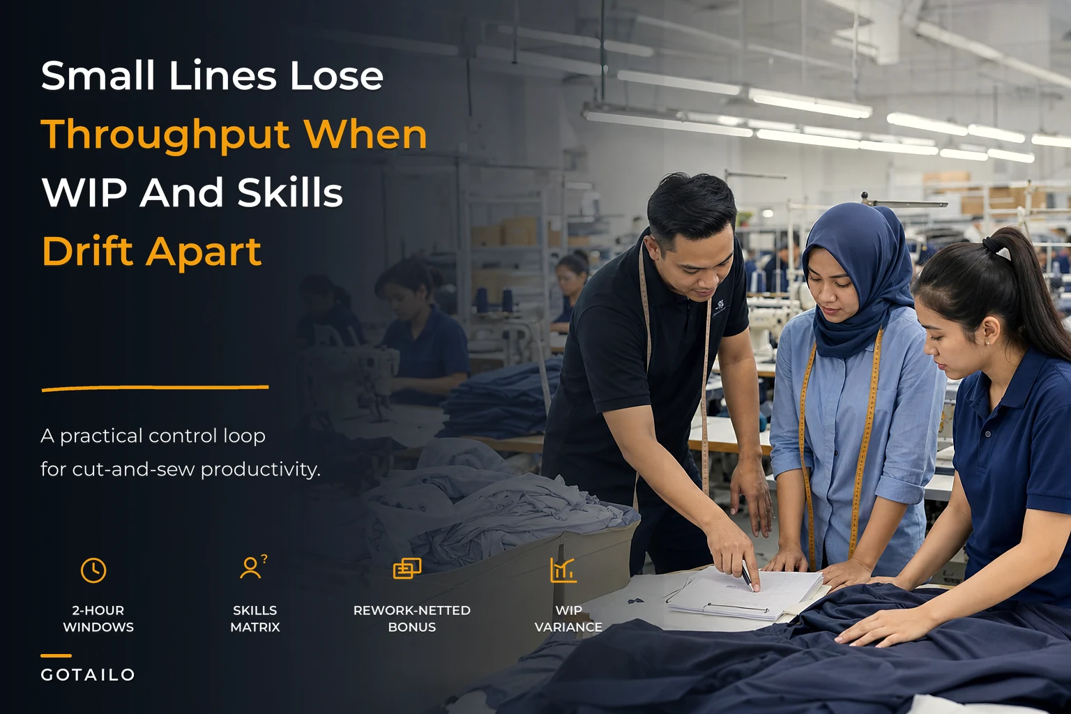 Factory workforce productivity model for small cut-and-sew lines