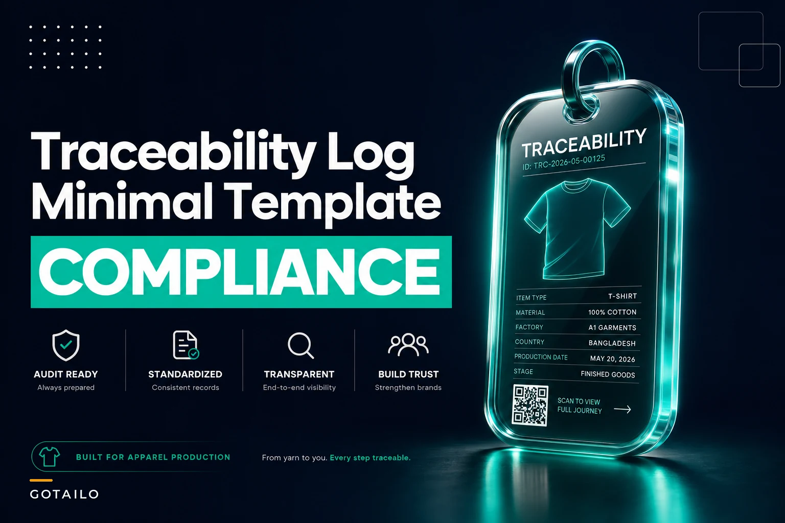 Materials traceability log for teams without full systems — a minimal template and audit routine