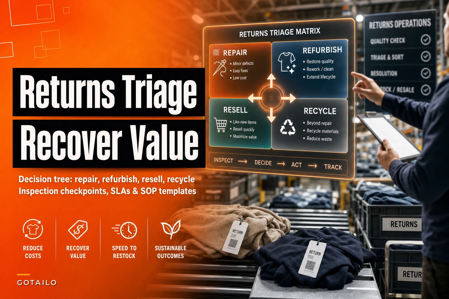 Returns clogging your warehouse? A triage matrix to repair, refurbish or restock faster