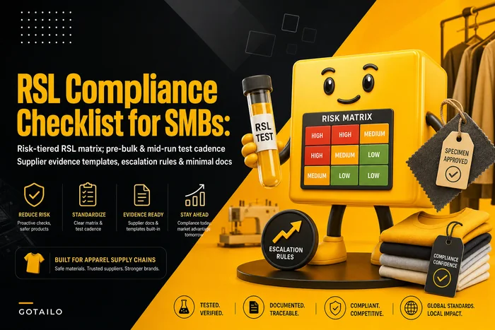 RSL compliance checklist for SMB apparel teams and suppliers