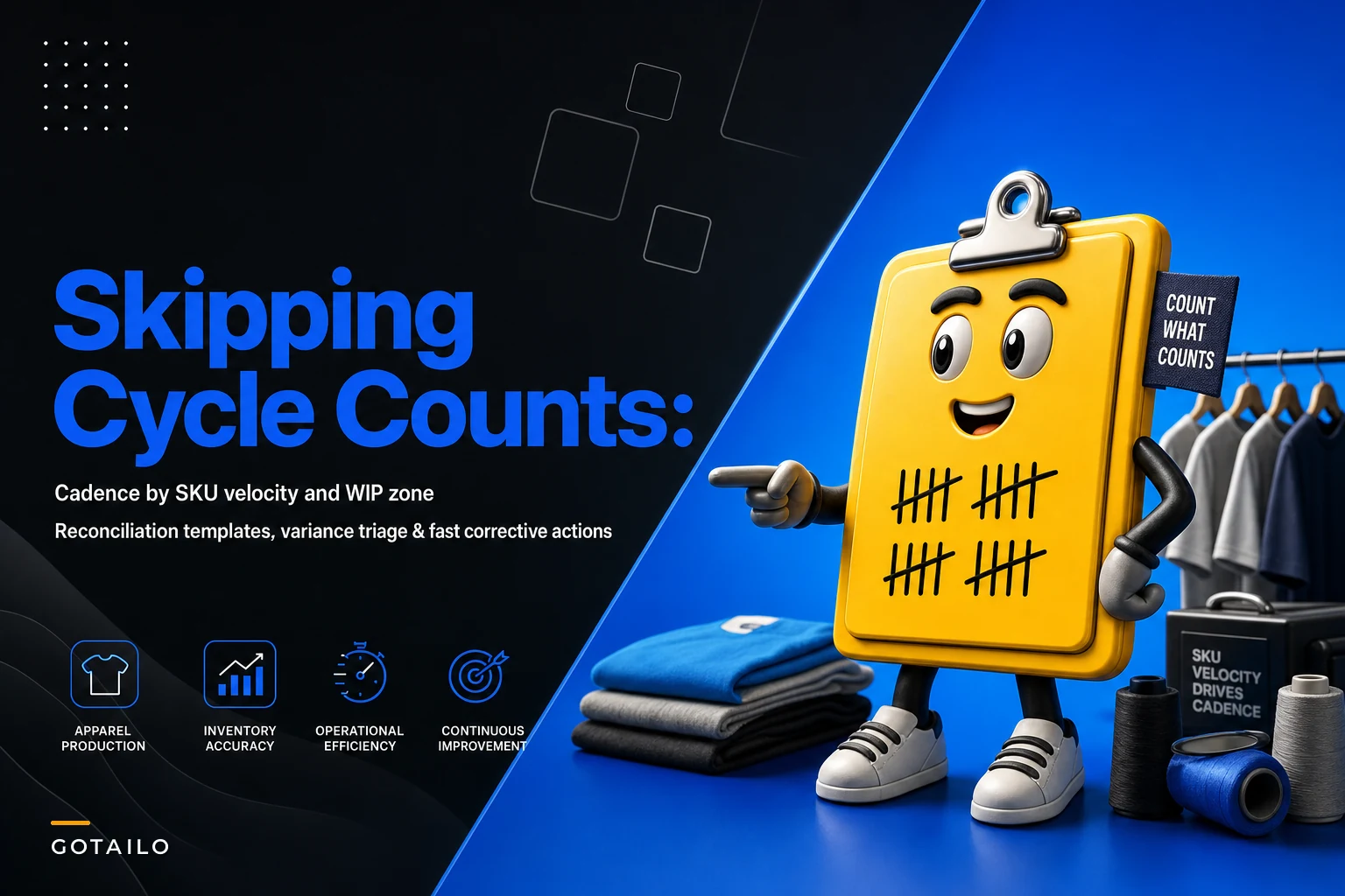 Skipping cycle counts? A WIP reconciliation routine and sample forms for small apparel factories
