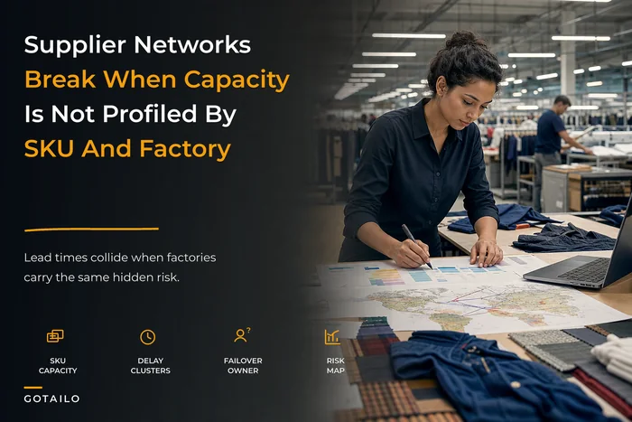 Supplier networks collapsing under pressure? Capacity‑profiled design and tactical failover playbooks for apparel