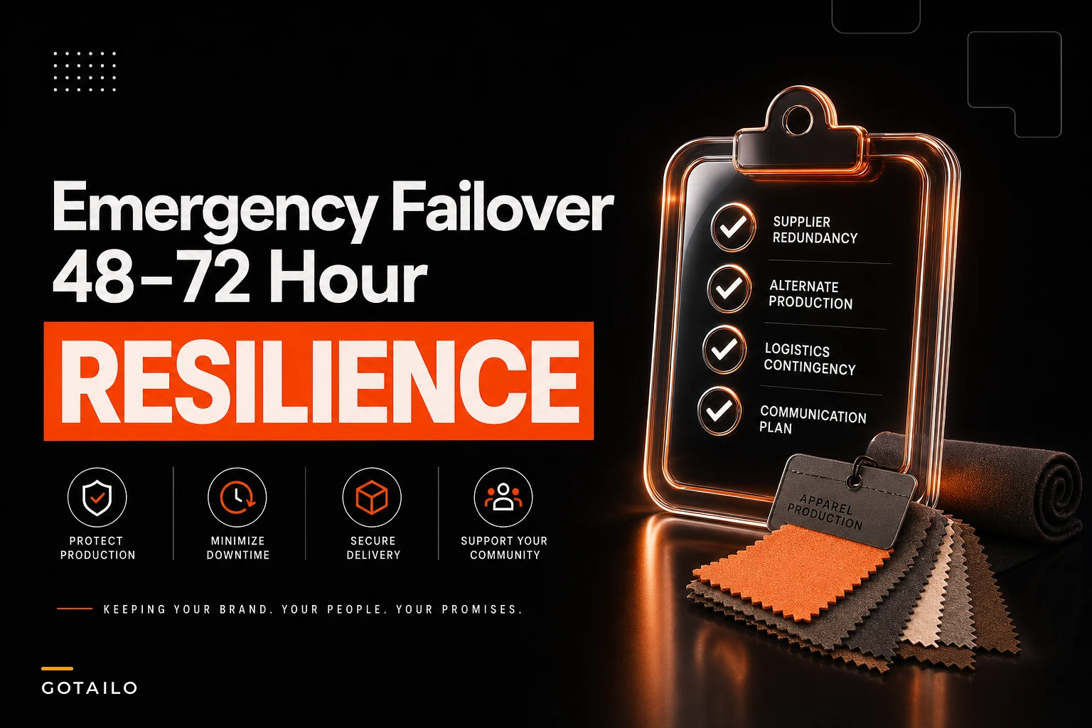 Supplier outages threatening a launch? A 48–72‑hour emergency failover checklist for time‑critical apparel SKUs
