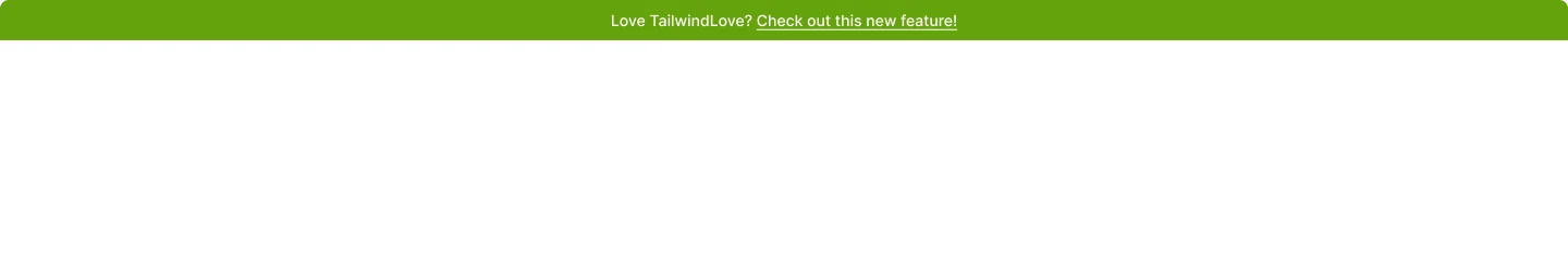 Simple centered announcement