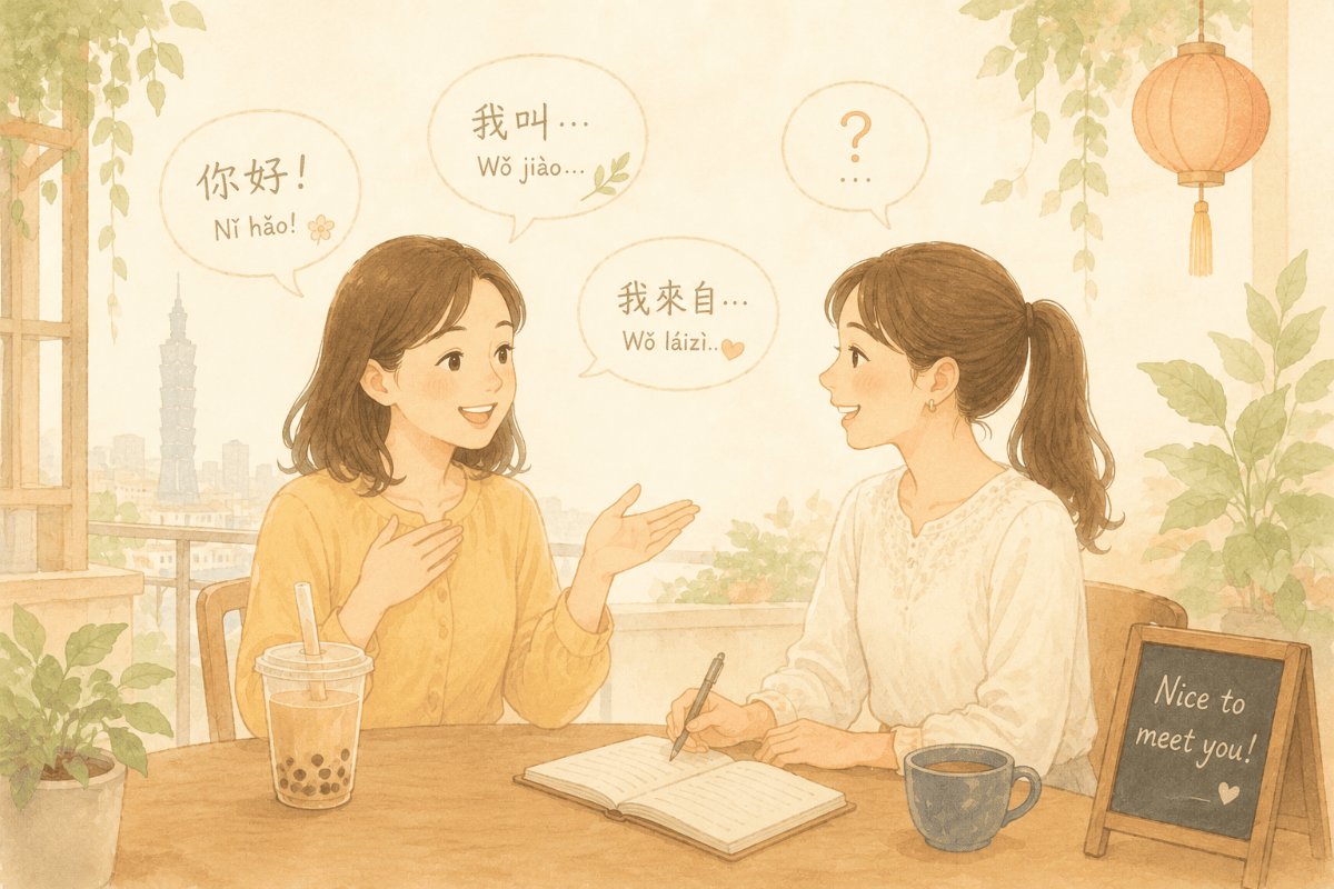 【台湾華語】中国語の自己紹介 例文テンプレ｜よく聞かれる質問の返し方