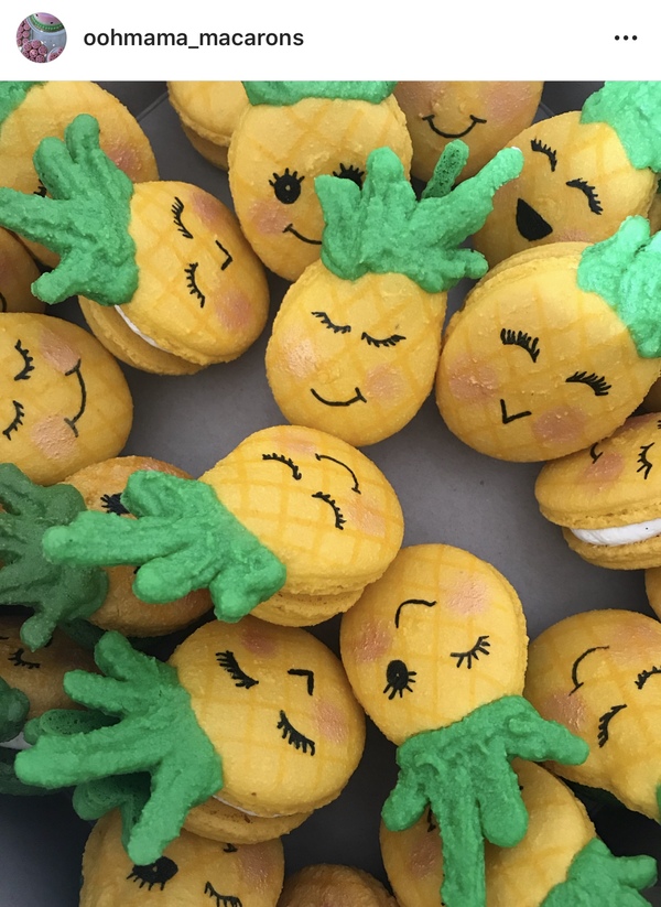 Pineapple Macarons
