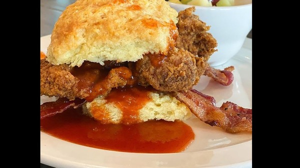 Hot Honey Chicken Biscuit