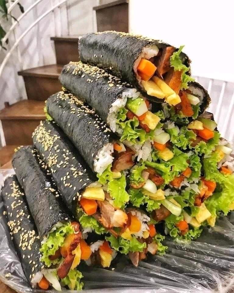 #kimbap #vietnam #hanquot #thích ăn nhưng không biết cách lam chắc phải học để nấu quá ghiền kimbap 🌯🌯🌯🌯🌯