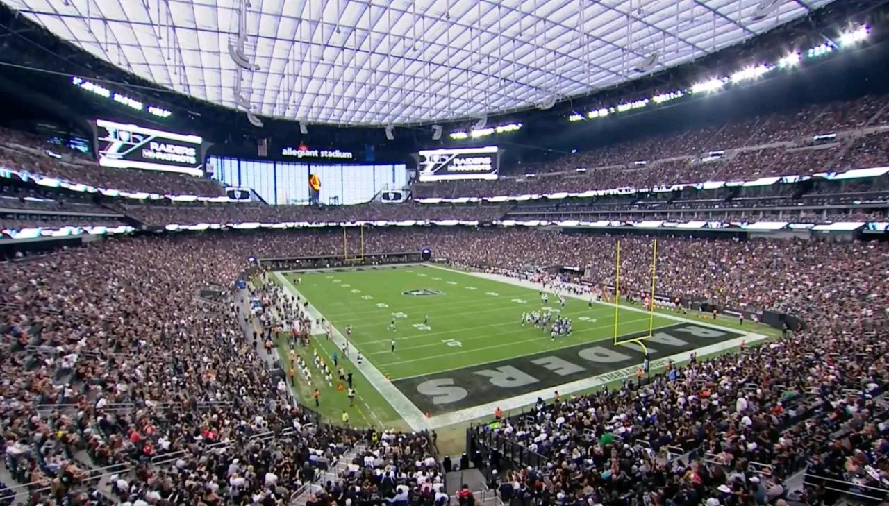 live stream NFL concession stands are OPEN AT:  New England Patriots vs Las Vegas Raiders at: Allegiant Stadium 8:15 pm ET AUG 26 2022 #UNLV Las Vegas strip #NV