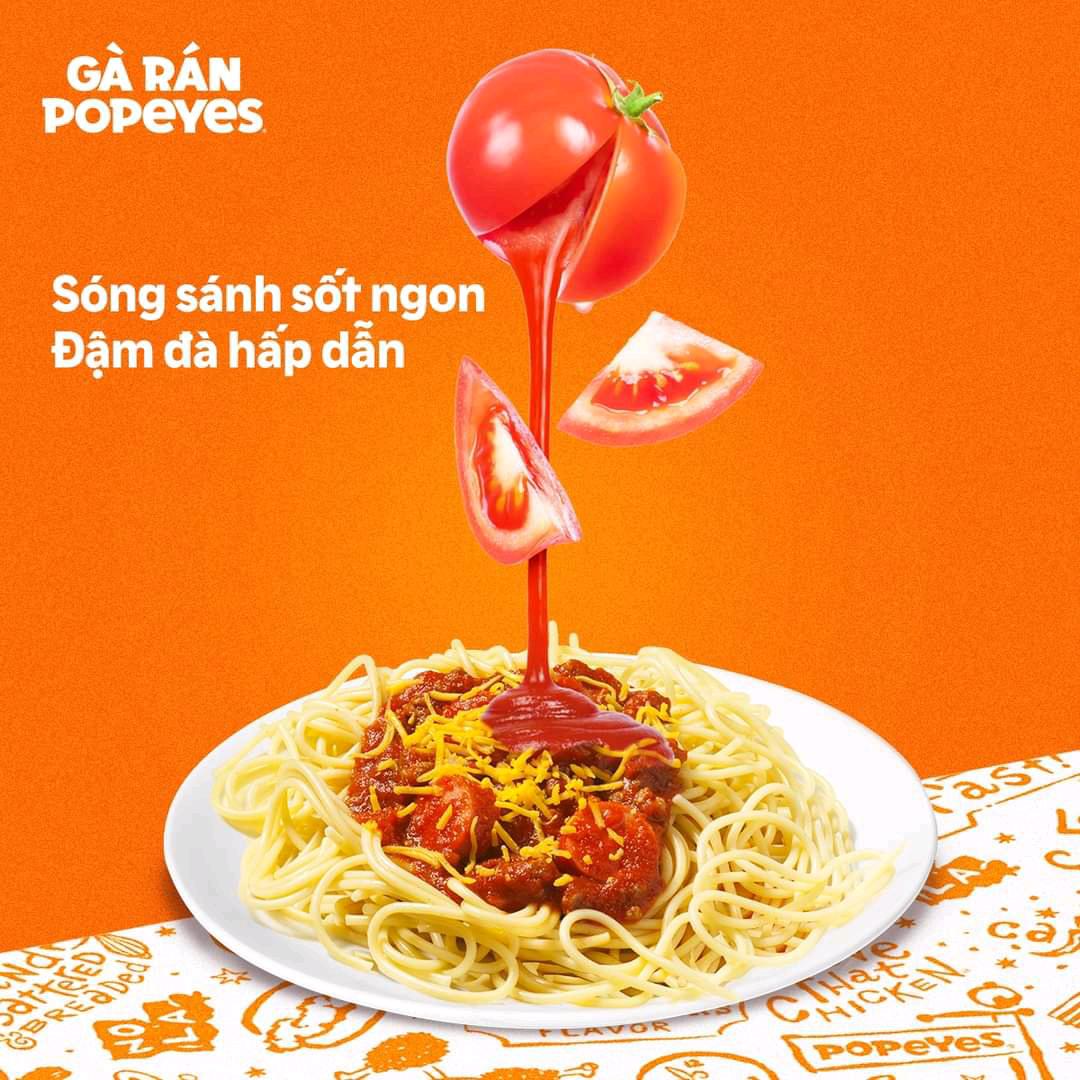 Popeyes chicken 🐔serves spaghetti Bolognese with chicken 🍗 leg and slices of 🌭🤤 sausages #ubereats #grab #zalopay  