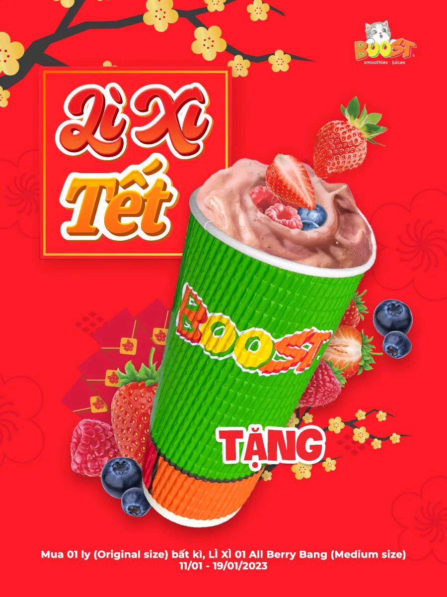 ️🎉 MUA 1 TẶNG 1 - VUI XUÂN NHƯ Ý 🎉 Tết 🧧 Một năm cũ sắp qua đi, để đón chào một năm mới với những khởi đầu mới thật rực rỡ và may mắn, Boost gửi tặng bạn