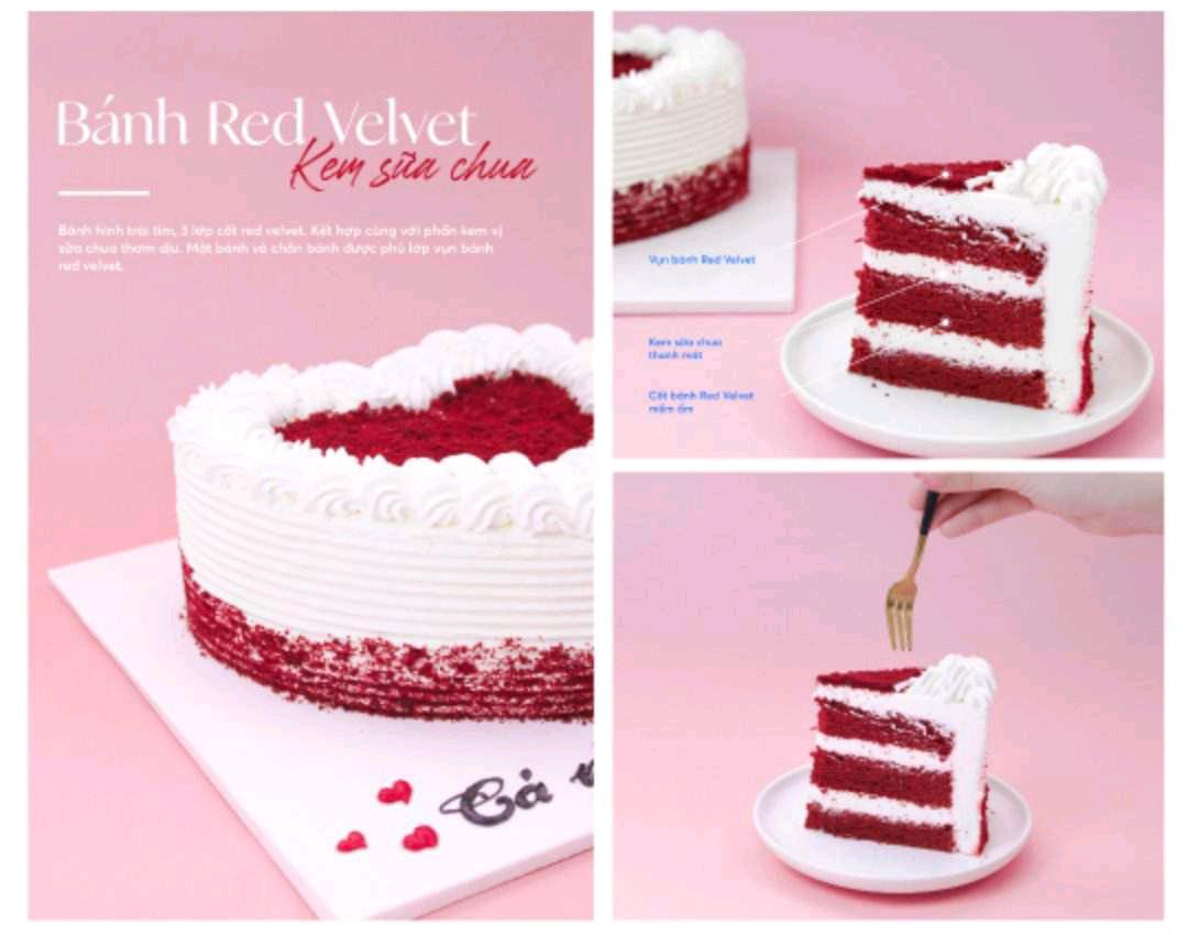 red velvet cake with cheesecake frosting 🎂 bakery near me in #hanoi & #grab food delivery nearby