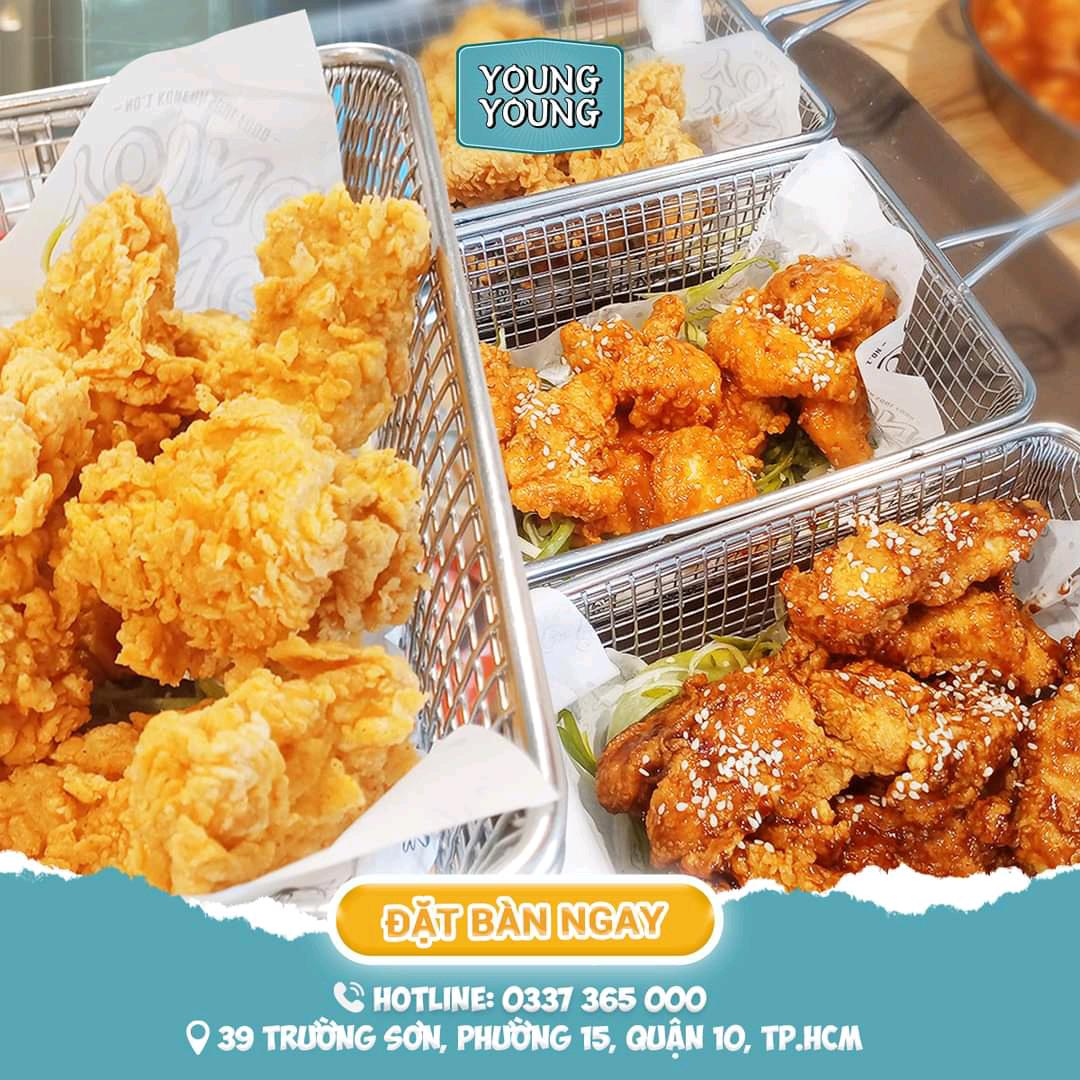 Korean fried chicken restaurant nearby #🥘ShopeeFood #🥘Grab #🥘Baemin instagramYoungYoungKorea #youngyoung #youngyoungkorea #cooldabang #tokbokki #maidinh #sieung