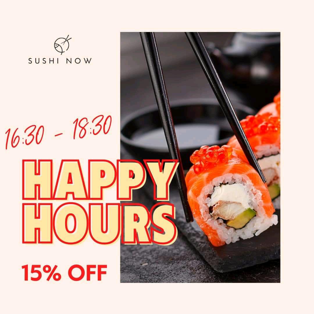 Happy Hours via sushi Japanese restaurant Sushi Now nearby in Saigon TPHCM Vietnam 