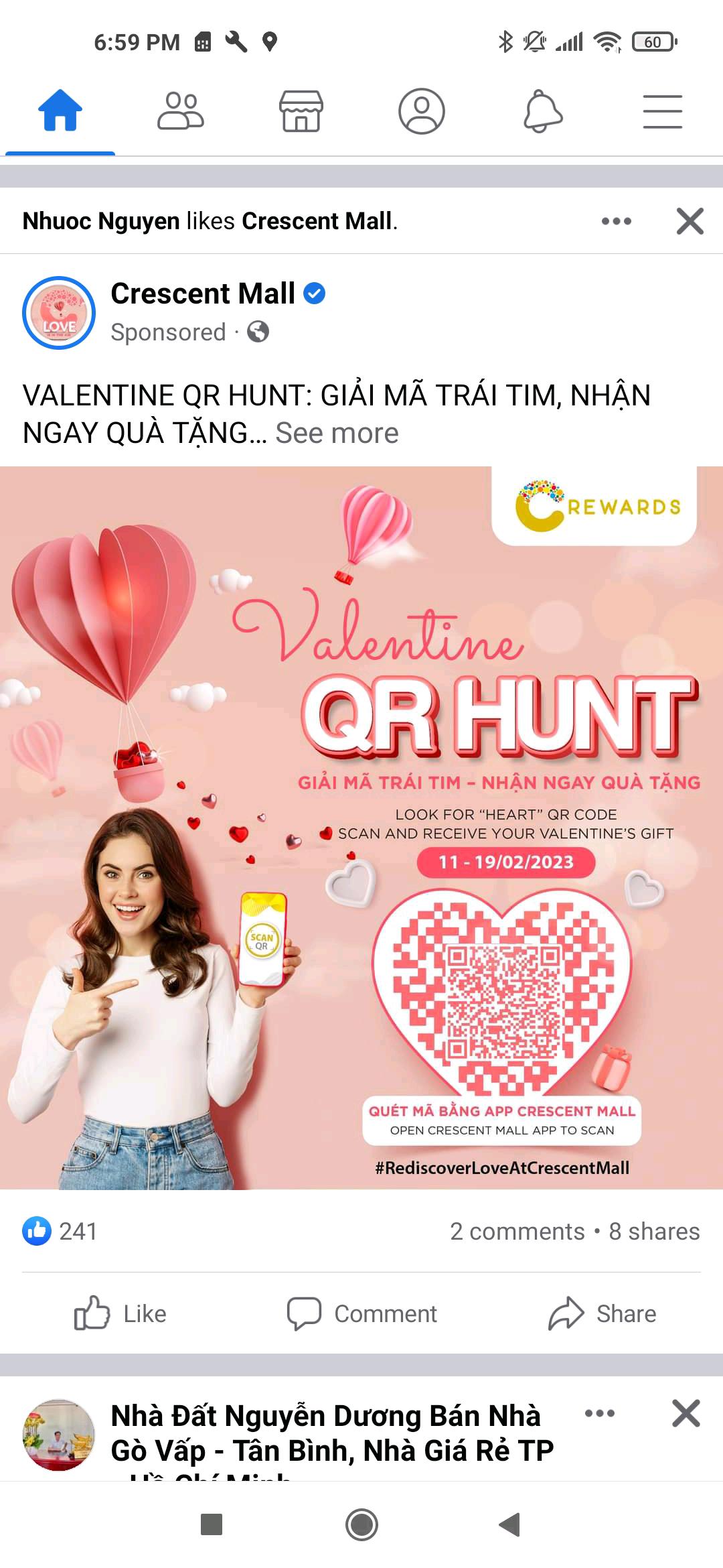 VALENTINE QR HUNT: FIND YOUR GIFTS WITH A DIGITAL HUNT
️✨ Check out VALENTINE QR HUNT and plan a visit to Crescent Mall. Get various gifts when you scan the QR