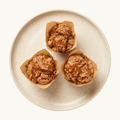 coffee date muffins on a plate