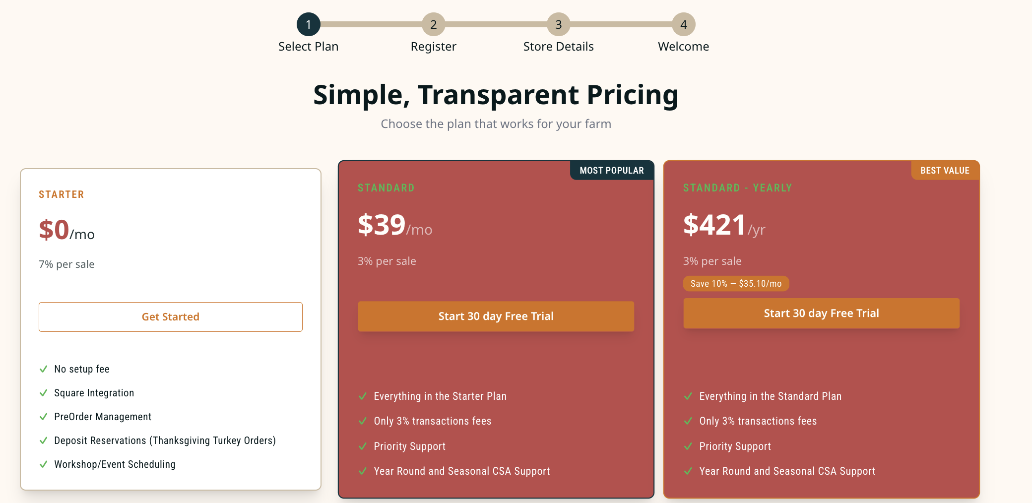 Pricing Page