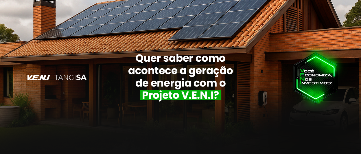 Como acontece a geração de energia solar no Projeto V.E.N.I