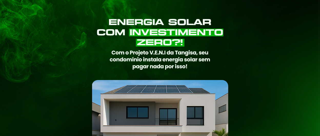 Energia solar com investimento zero: Projeto V.E.N.I é a nova alternativa para condomínios economizar sem comprometer o orçamento