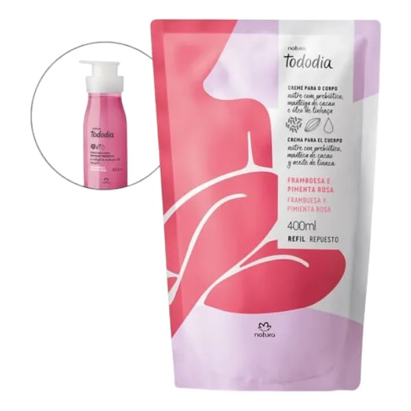 Repuesto Crema Nutritiva Tododia Frambuesa y Pimienta Rosa 400ml