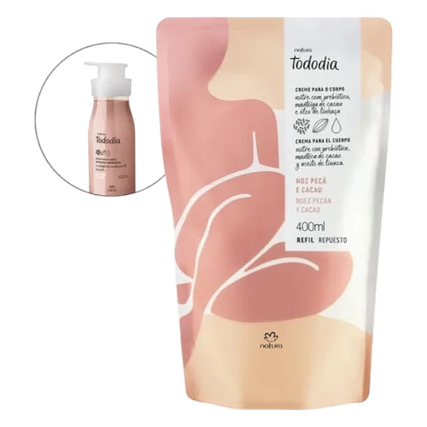 Repuesto Crema Nutritiva Tododia Nuez Pecán y Cacao 400ml