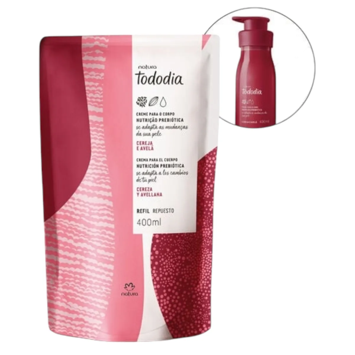 Repuesto Crema Nutritiva Tododia Cereza y Avellana 400ml