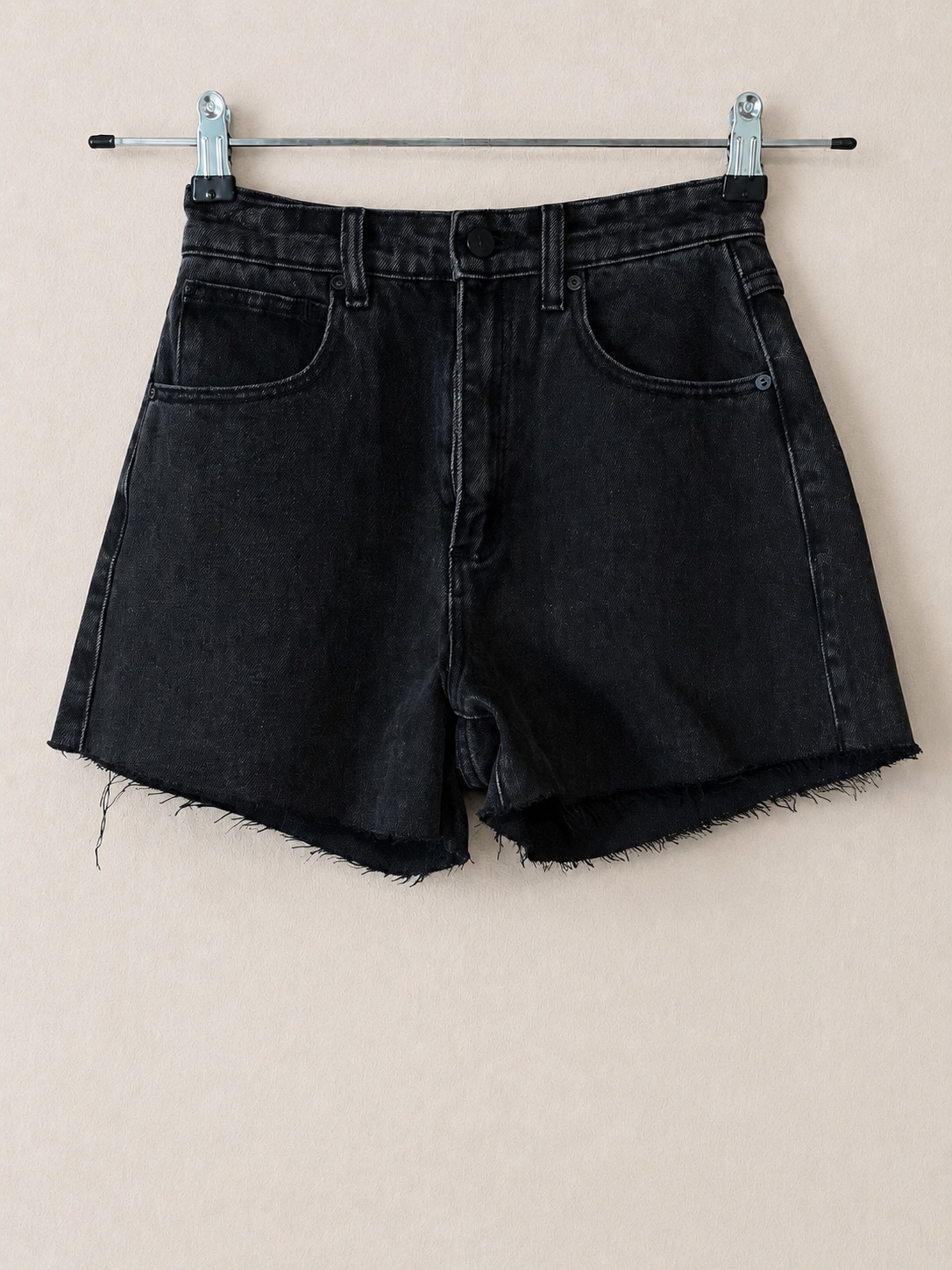 Short en jean noir Abrand Jean photo 1