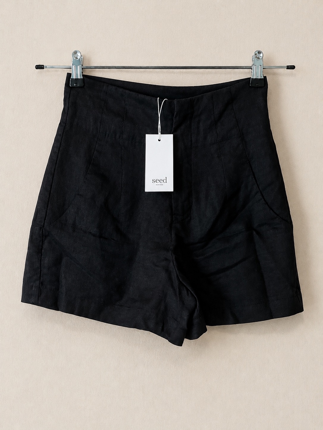 Short habillé noir Seed taille haute photo 1