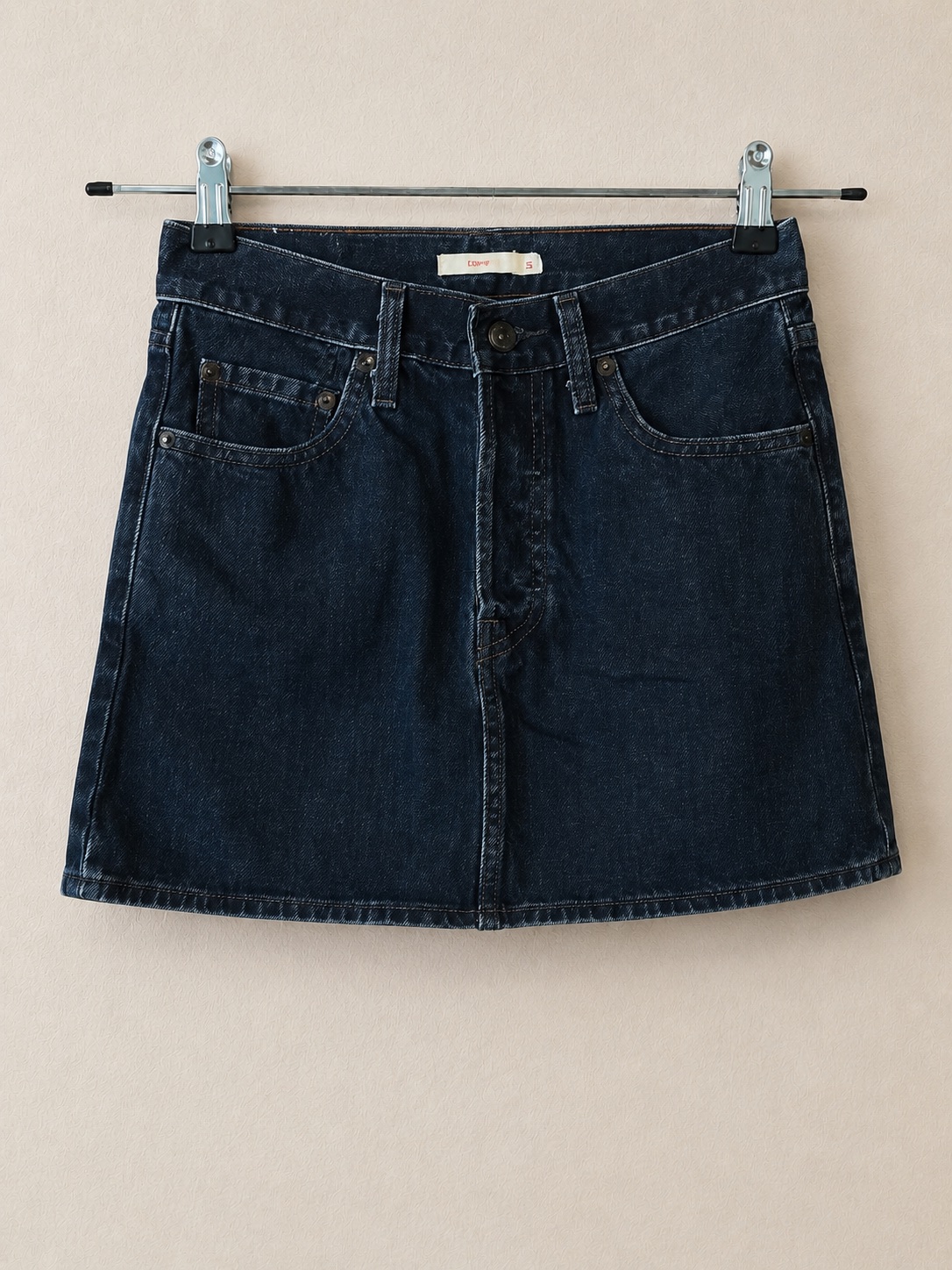 Mini-jupe Levi’s en jean bleu nuit photo 1