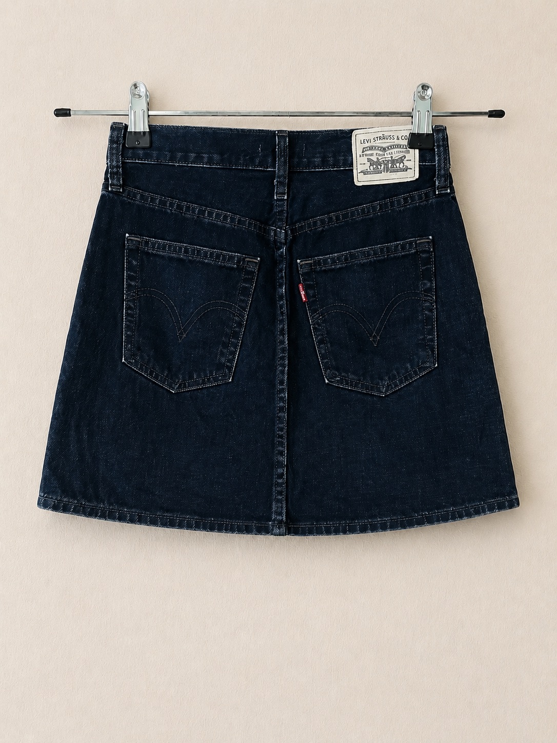 Mini-jupe Levi’s en jean bleu nuit photo 2