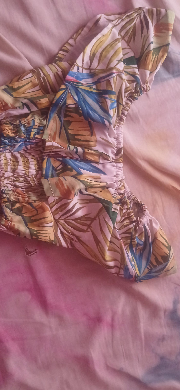 Ensemble jupe et top fleuri esprit tropical photo 2