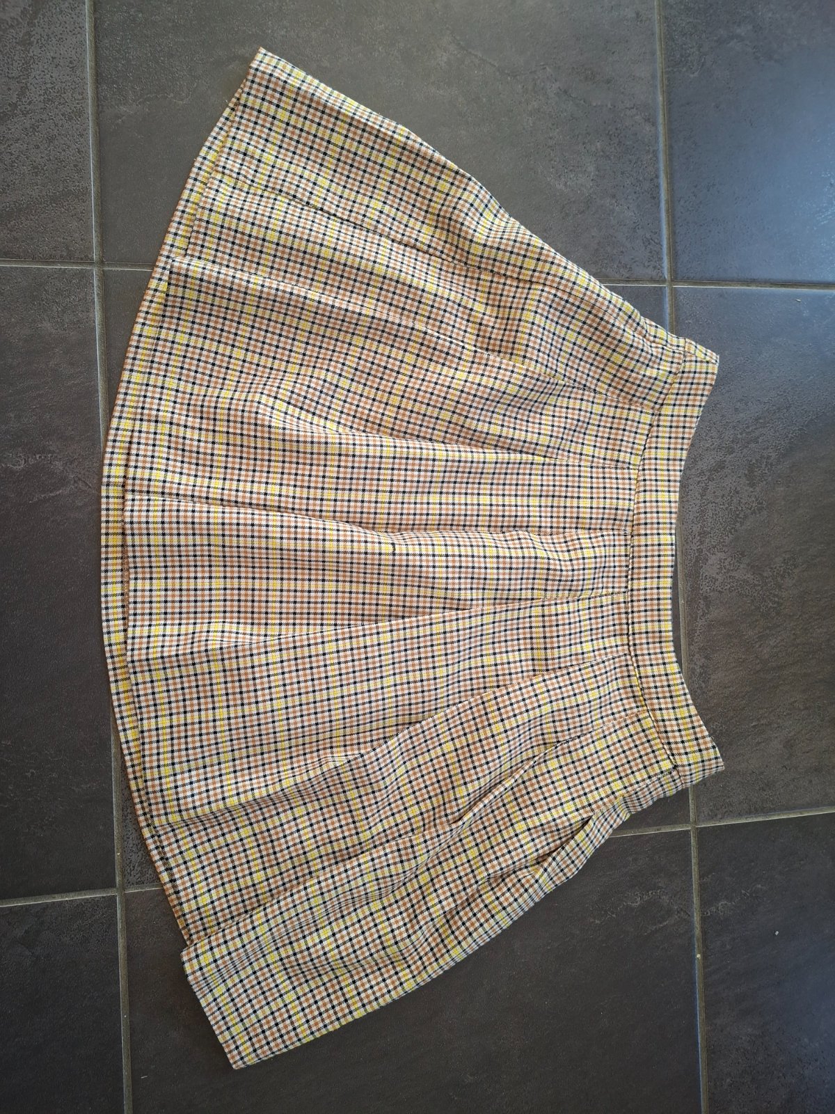jupe à carreaux jaune taille M photo 1
