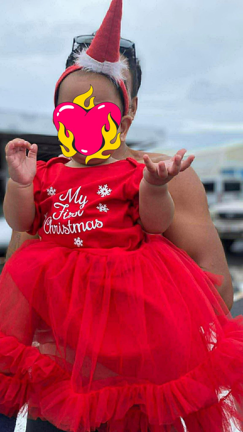 Robe tutu rouge 'My First Christmas' pour bébé photo 2