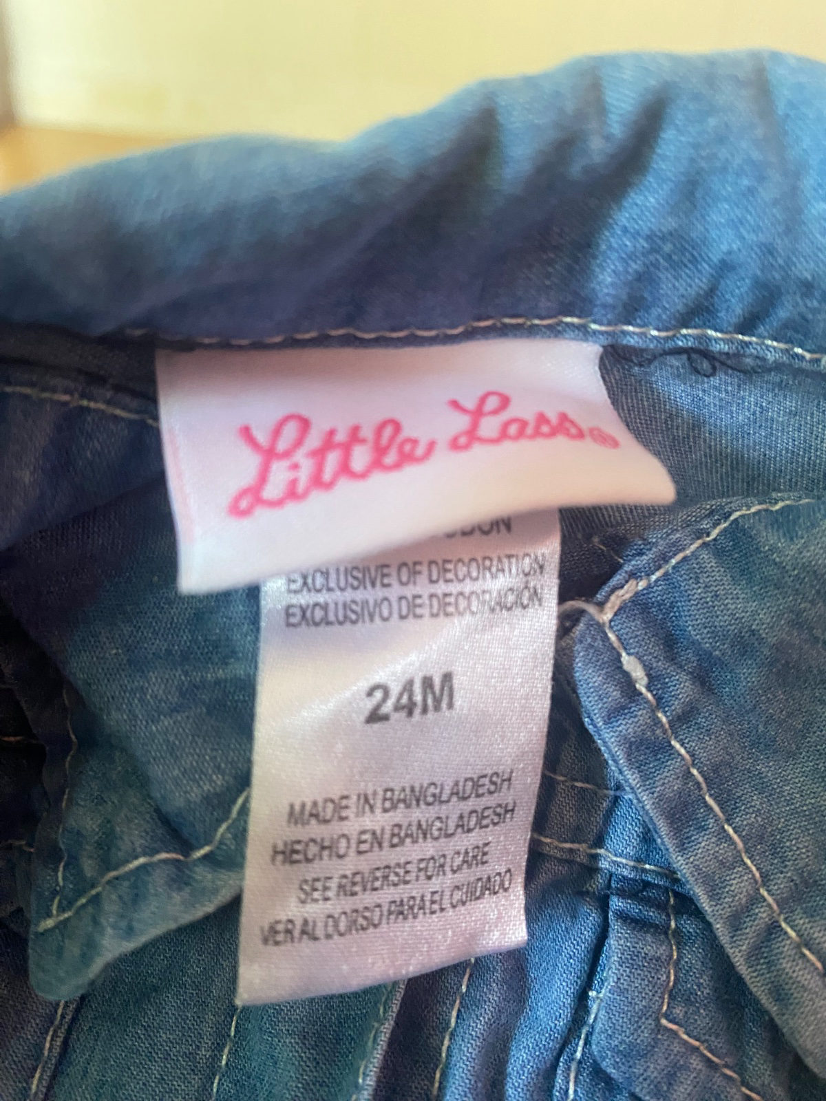 Robe en jean papillons pour enfant photo 2