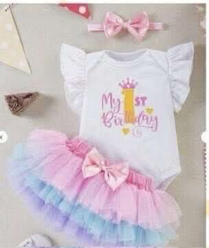 Ensemble Tutu 'My 1st Birthday' pour Bébé photo 1